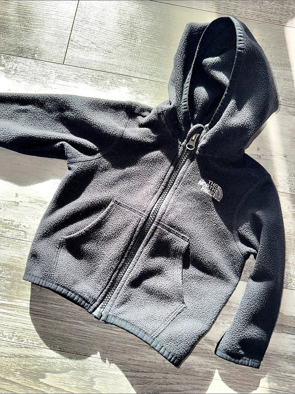 The North Face Kids Glacier Full Zip Hooded Jacket Black